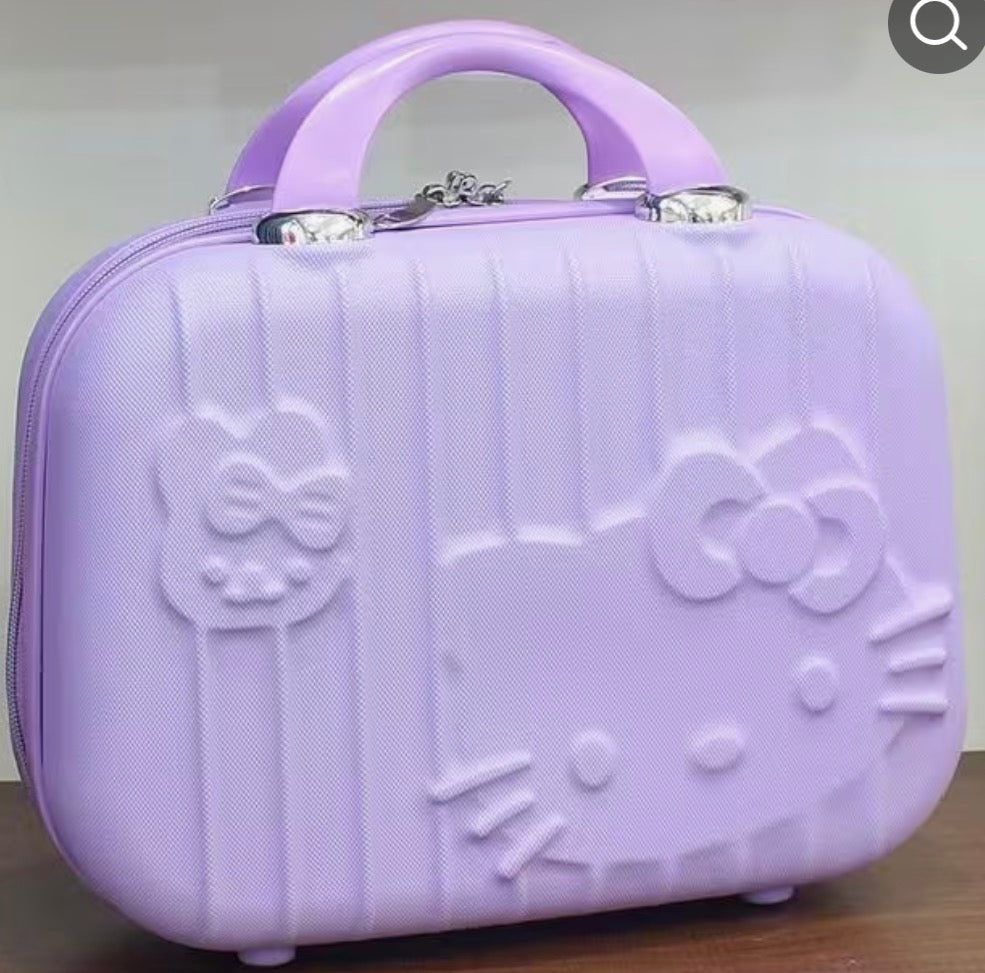 Luggage case filled with goodies