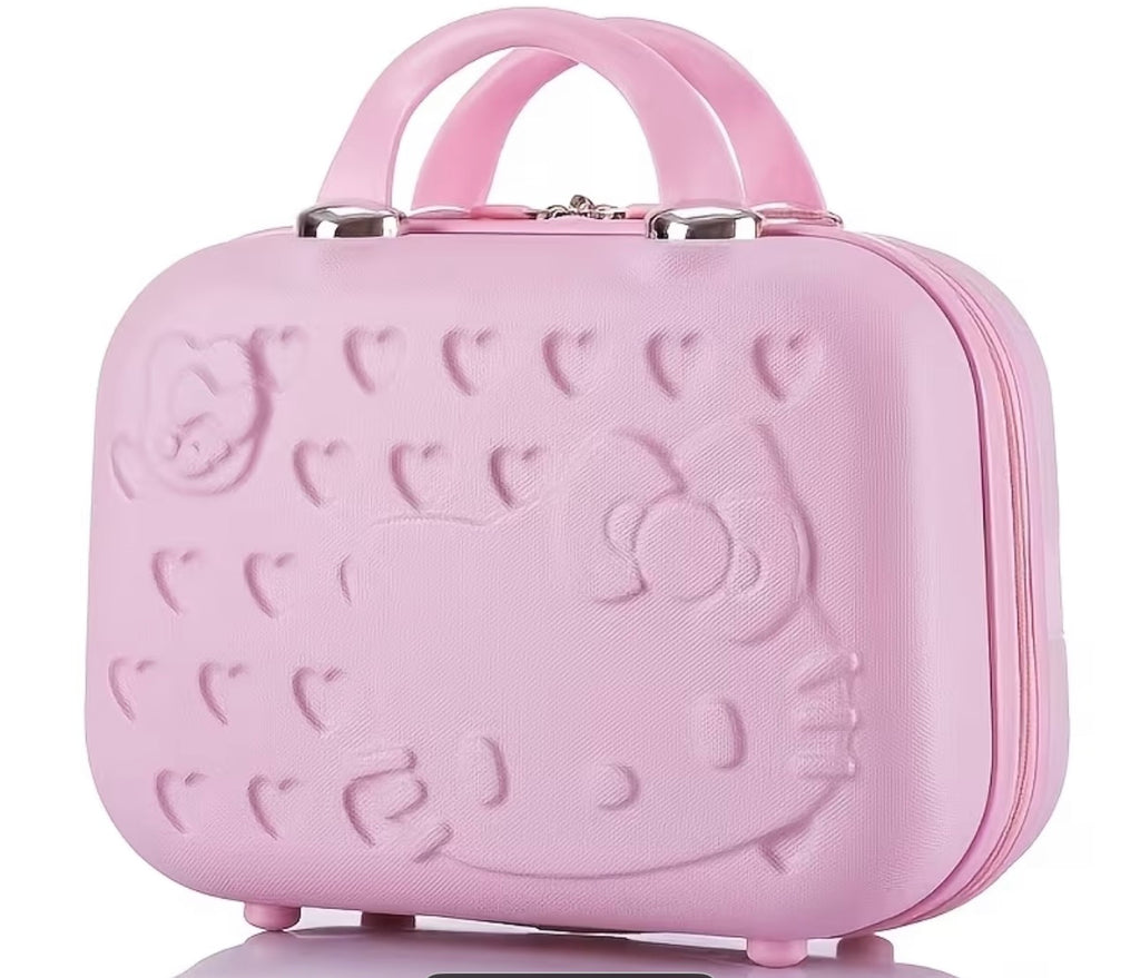Luggage case filled with goodies