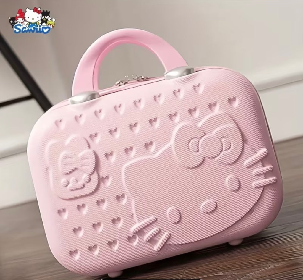 Large luggage case filled with goodies